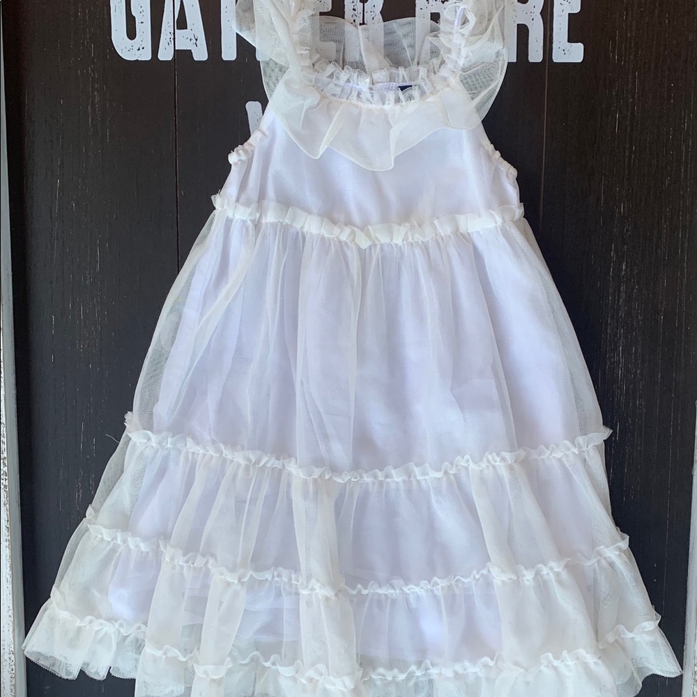 Ivory tulle maxi dress baby gap 18-24 months